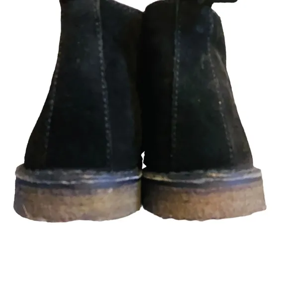 Vince Candice Suede Shearling Chukka Boot (Black)