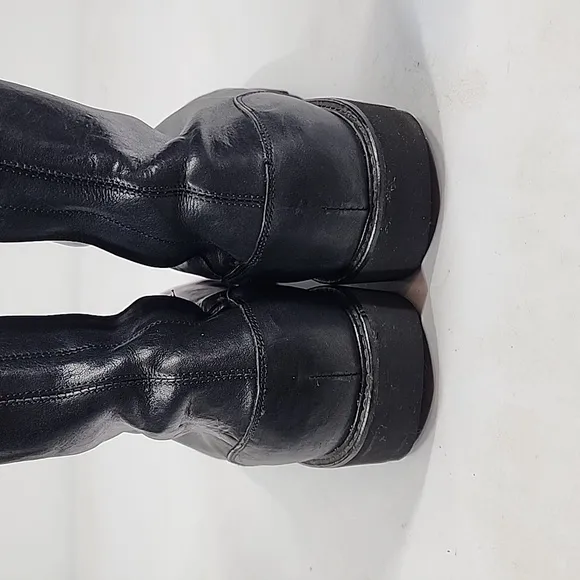 VINCE Counter Leather Shearling Lined Ankle Boots Lug Sole 12
