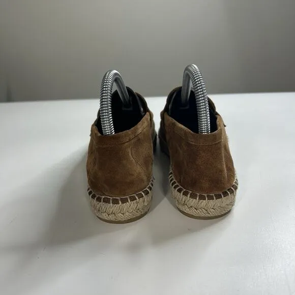 Vince Daria Espadrille Loafer Women’s 8 M Brown Suede Slip On Shoe Casual