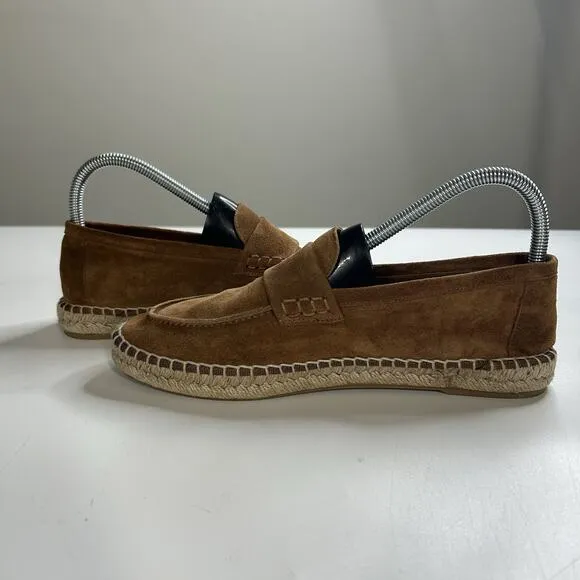 Vince Daria Espadrille Loafer Women’s 8 M Brown Suede Slip On Shoe Casual