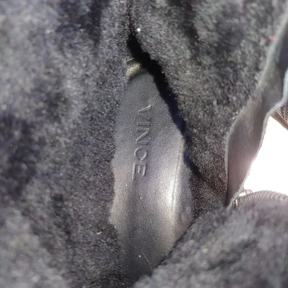 Vince Leather &amp; Shearling Buckle Boots