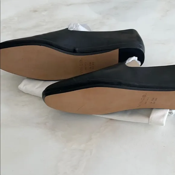 Vince NWT Women’s Paz Black Leather Loafers In Original Box-Size 8 1/2