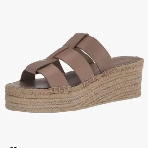 Vince Sabella Espadrille Wedge Sandal in Beige Size 10 NWOB