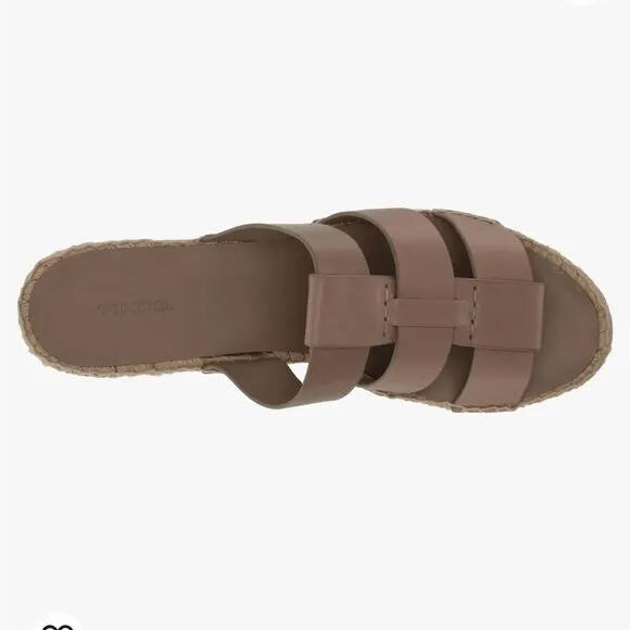 Vince Sabella Espadrille Wedge Sandal in Beige Size 10 NWOB