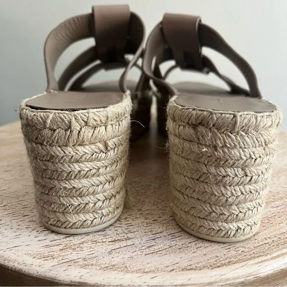 Vince Sabella Espadrille Wedge Sandal in Beige Size 10 NWOB