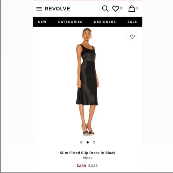 VINCE Slim Fitted Slip Dress In Sangre