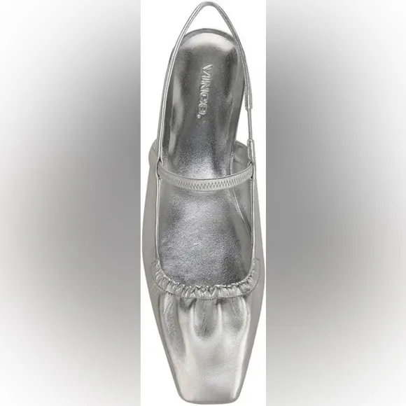 Vince Women's Venice Leather Slingback Flats Size 8.5
