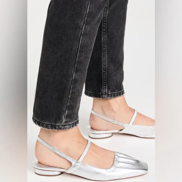 Vince Women's Venice Leather Slingback Flats Size 8.5