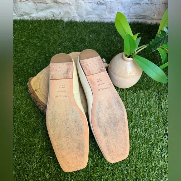 VINCECesta Square Toe Ballet Flat Moonlight size 37.5 US 7.5