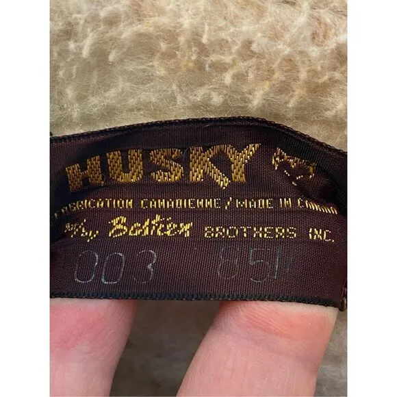 Vintage Husky Bastien Brothers Kanak Leather Fleece Lined Zipper Ankle Snow Boot