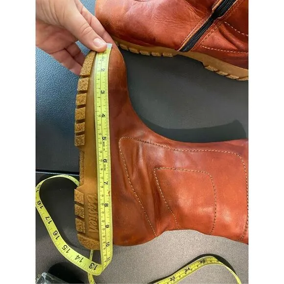Vintage Husky Bastien Brothers Kanak Leather Fleece Lined Zipper Ankle Snow Boot