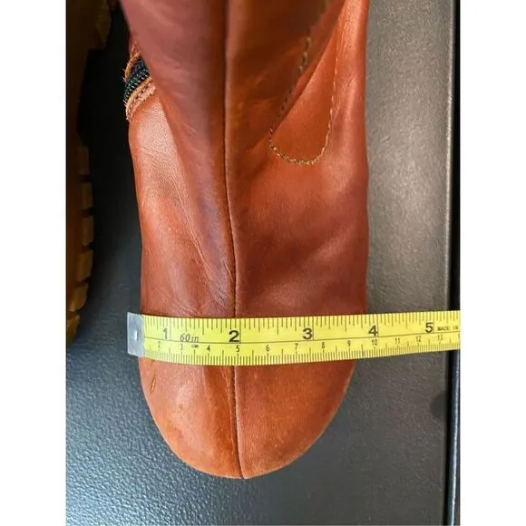 Vintage Husky Bastien Brothers Kanak Leather Fleece Lined Zipper Ankle Snow Boot