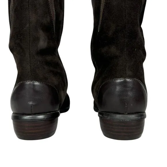 Vintage Ilasio Renzoni Boots Womens 36 Brown Suede Knee High Shearling Lined