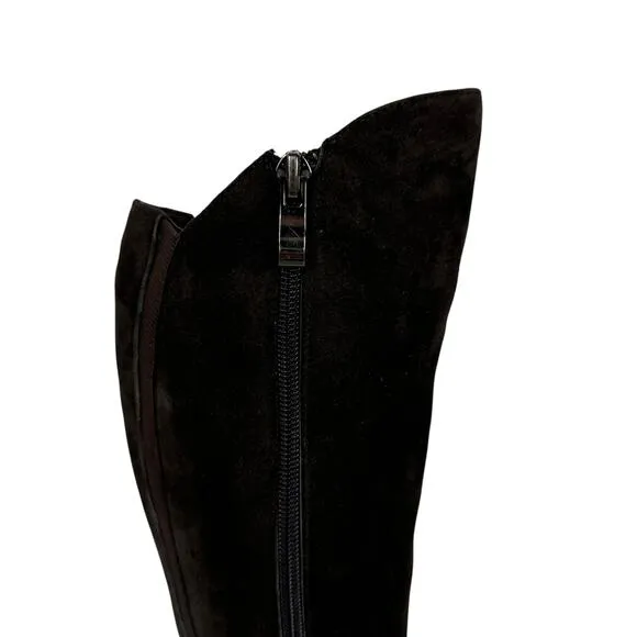Vintage Ilasio Renzoni Boots Womens 36 Brown Suede Knee High Shearling Lined