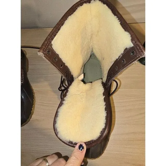 Vintage‎ L.L. Bean Shearling Lined Bean Boots womensSize 10