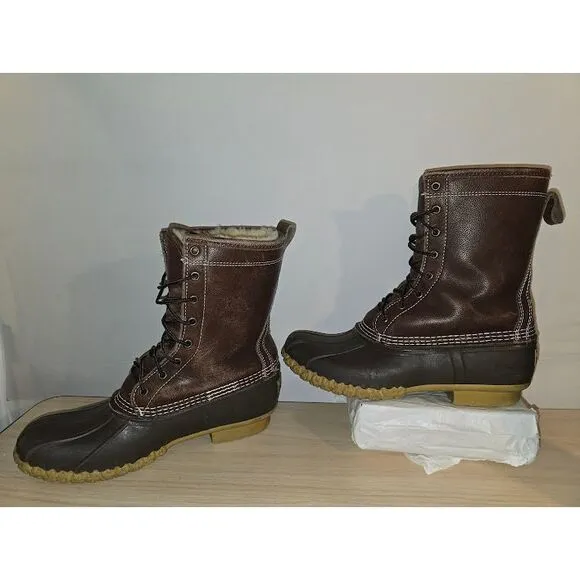 Vintage‎ L.L. Bean Shearling Lined Bean Boots womensSize 10