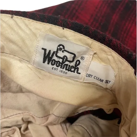 Vintage Woolrich Hunting Pants Buffalo Plaid Wool Antique Hunt Pant Red