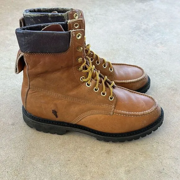 Vintage MONTBLANC Hiking Boots Combat Leather Boots Men’s 11 Made In Korea
