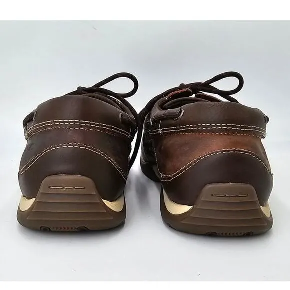 Vionic Boat Deck Shoe Brown Eddy Orthaheel Leather Loafers Slip On Men's 8.5