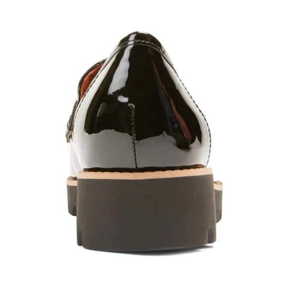 Vionic Cheryl Women's Lug Sole Patent Leather Penny Loafers Black Size 6