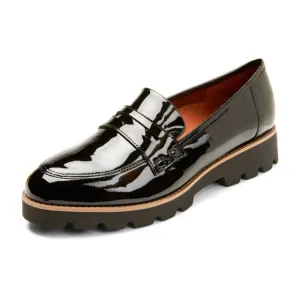 Vionic Cheryl Women's Lug Sole Patent Leather Penny Loafers Black Size 6