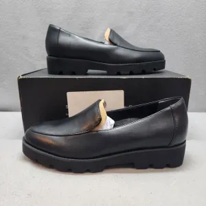 Vionic Kensley Black Leather Loafer Arch Support Womens 6 Wide NIB