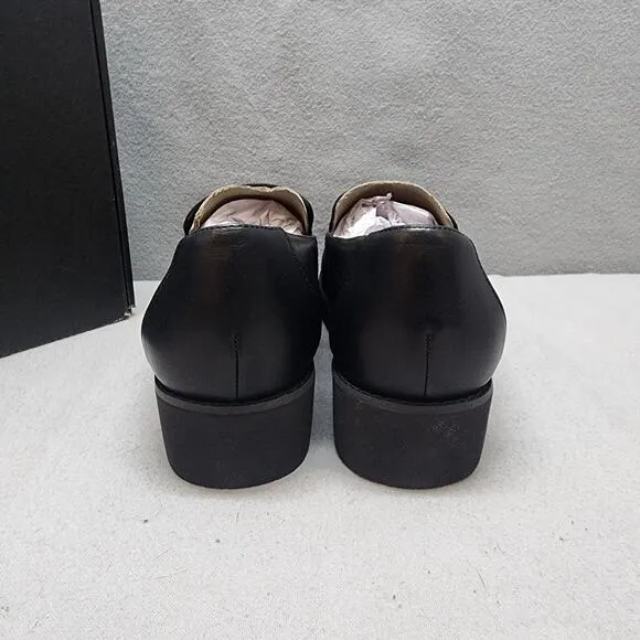 Vionic Kensley Black Leather Loafer Arch Support Womens 6 Wide NIB