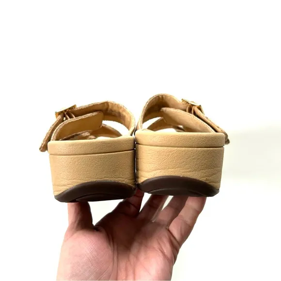 Vionic Pacific Rio Cork Strappy Adjustable Buckle Sandals