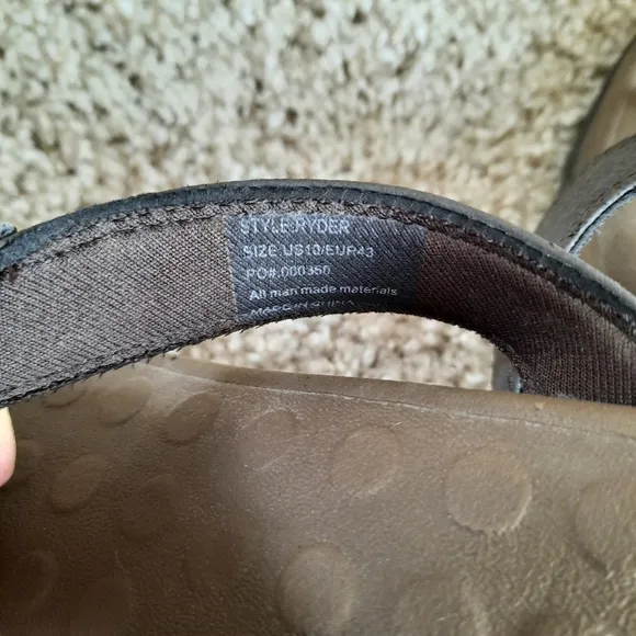 Vionic Tide Ryder Chocolate Orthaheel Orthopedic Flip-flop Thong Sandals Size 10