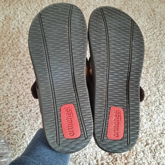 Vionic Tide Ryder Chocolate Orthaheel Orthopedic Flip-flop Thong Sandals Size 10