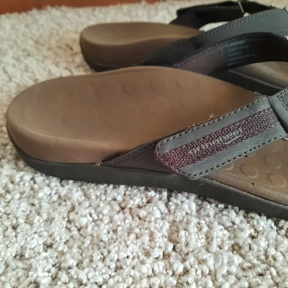 Vionic Tide Ryder Chocolate Orthaheel Orthopedic Flip-flop Thong Sandals Size 10