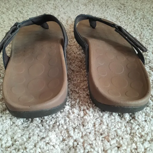 Vionic Tide Ryder Chocolate Orthaheel Orthopedic Flip-flop Thong Sandals Size 10
