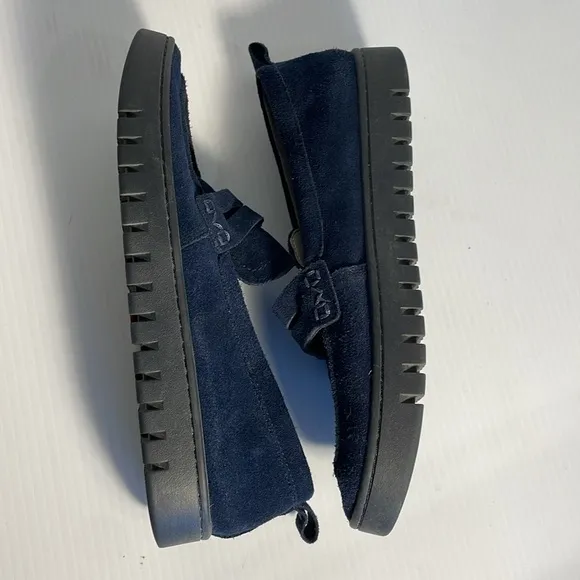 Vionic Uptown Women's Slip On Packable Travel Penny Loafers Size 10 Navy Suede
