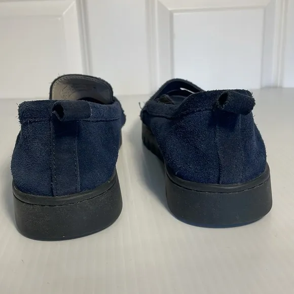 Vionic Uptown Women's Slip On Packable Travel Penny Loafers Size 10 Navy Suede