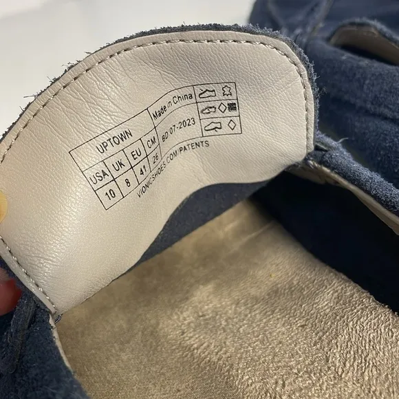 Vionic Uptown Women's Slip On Packable Travel Penny Loafers Size 10 Navy Suede