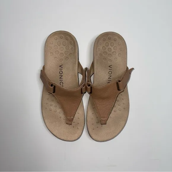 Vionic Wanda Leather Adjustable Strap Arch Support Sandal Size 7 NWOT