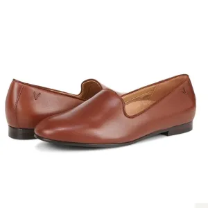 VIONIC WILLA SLIP ON FLAT BROWN LEATHER LOAFERS Sz  7.5 Arch Support. Cushioning