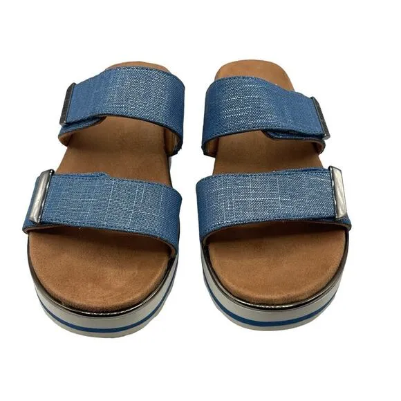 Vionic Women's Brandie Sandals Slip On Slides Size 7 in Blue