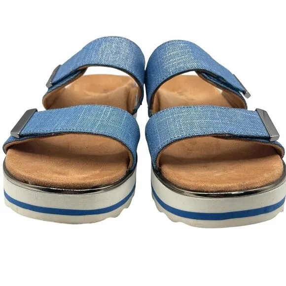 Vionic Women's Brandie Sandals Slip On Slides Size 7 in Blue