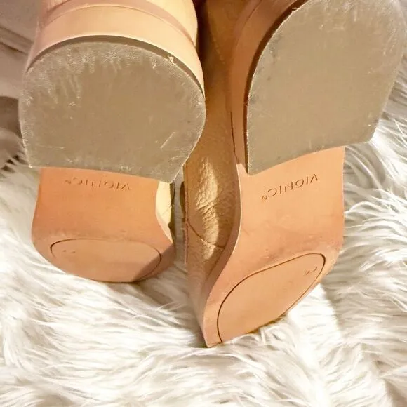 VIONIC | Womens Sellah Leather Slip On Loafers &quot;Macaroon Tumbled Leather&quot; | 8