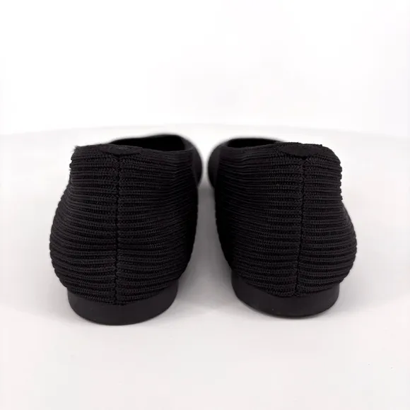 VIVAIA | 2.0 Margot Square Toe V-Cut Slip On Black Ballet Flats | Sz 8.5