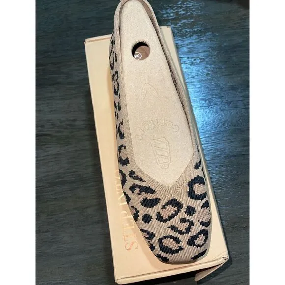 VIVAIA Leopard Ballet Flats Comfortable Slip-On Shoes Casual EU/41‎ US/9.5