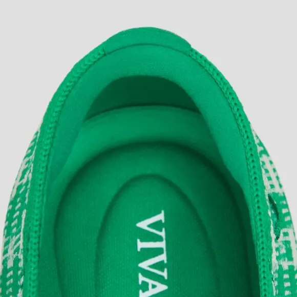 Vivaia 🆕 Margot 2.0 Green Gingham Flats