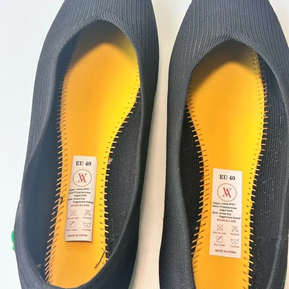 Vivaia Margot Walker Lightweight Square Toe Flats EU40 US7-7.5