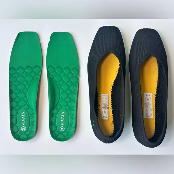 Vivaia Margot Walker Lightweight Square Toe Flats EU40 US7-7.5