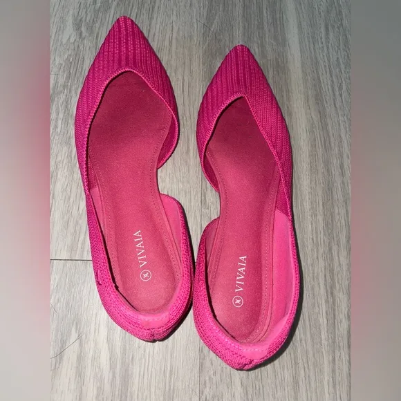 Vivaia pointed toe Melia Half d’orsay pink flat