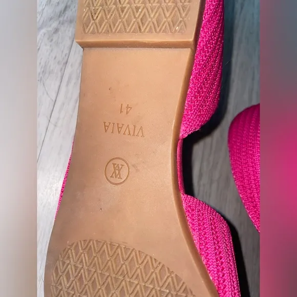 Vivaia pointed toe Melia Half d’orsay pink flat