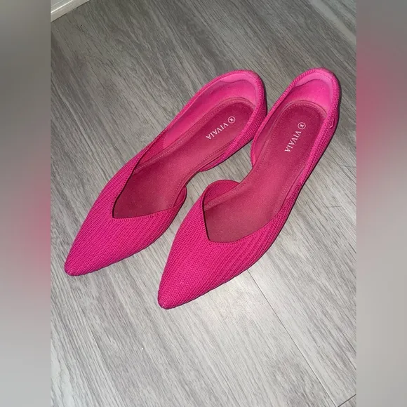 Vivaia pointed toe Melia Half d’orsay pink flat