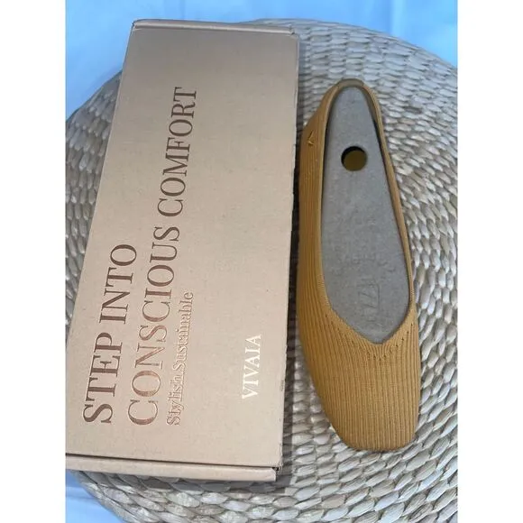 VIVAIA Square-Toe V-Cut Flats (Margot 2.0) EU38 US7-7.5‎