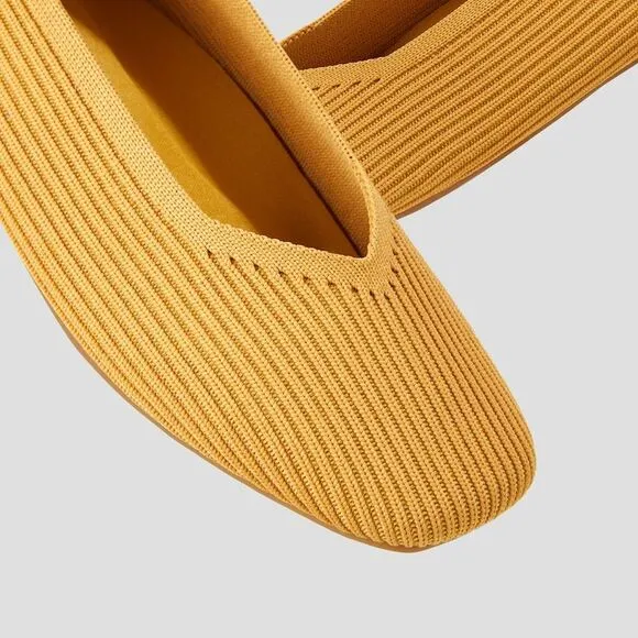 VIVAIA Square-Toe V-Cut Flats (Margot 2.0) EU38 US7-7.5‎